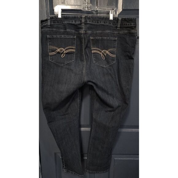 Roz & Ali Women's Size 22 Dark Wash High Rise Skinny Jeans - Picture 2 of 6